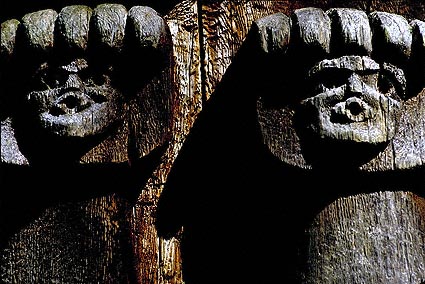 Kwakwaka Heraldic Pole Bear Paws Detail